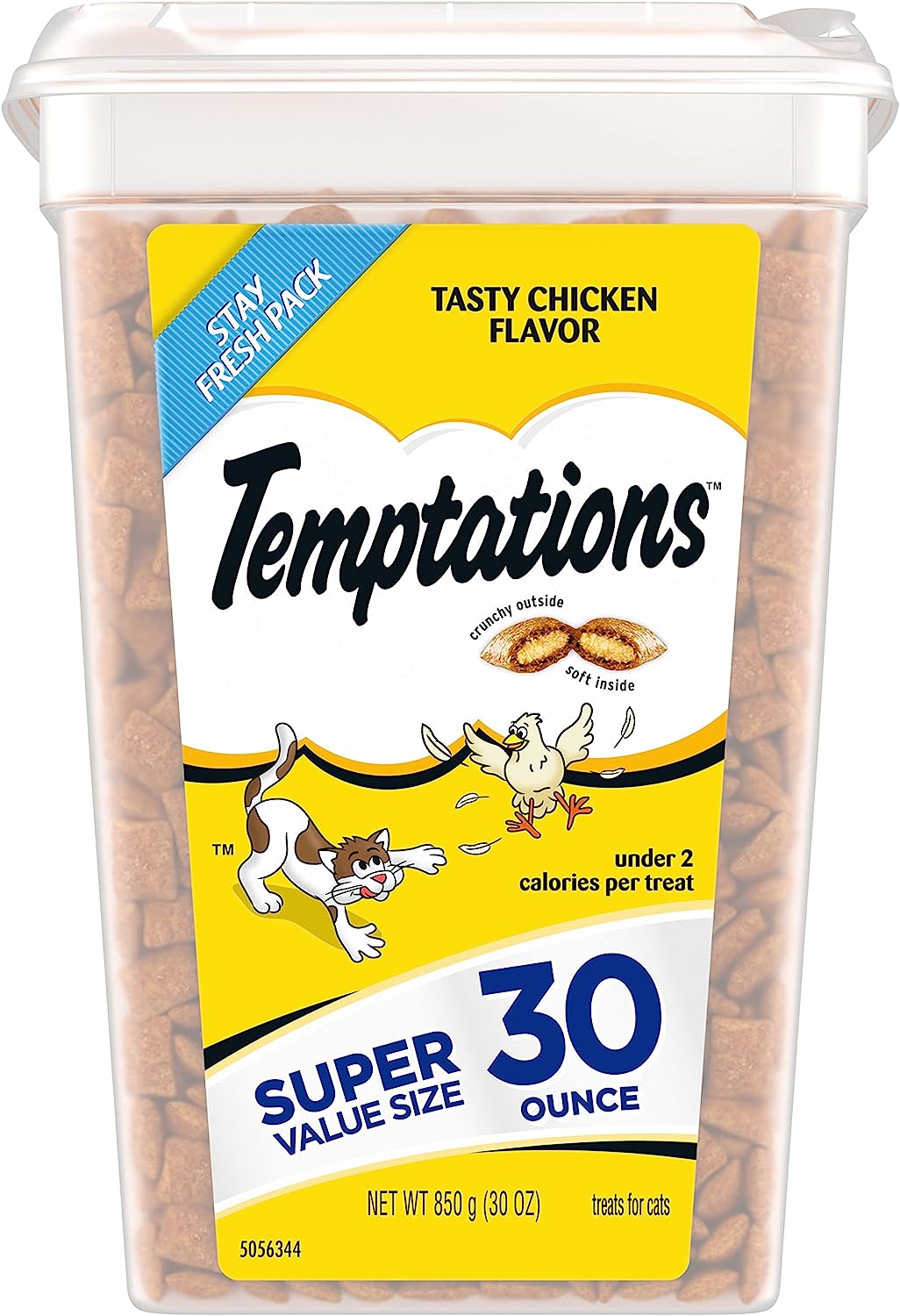 Temptations Snacks Para Gatos Amarillo Sabor Pollo 